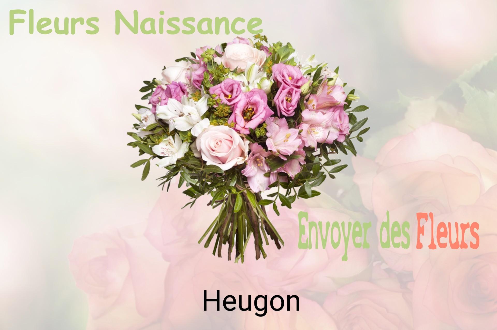 Bouquet de fleurs de naissance livré à Heugon